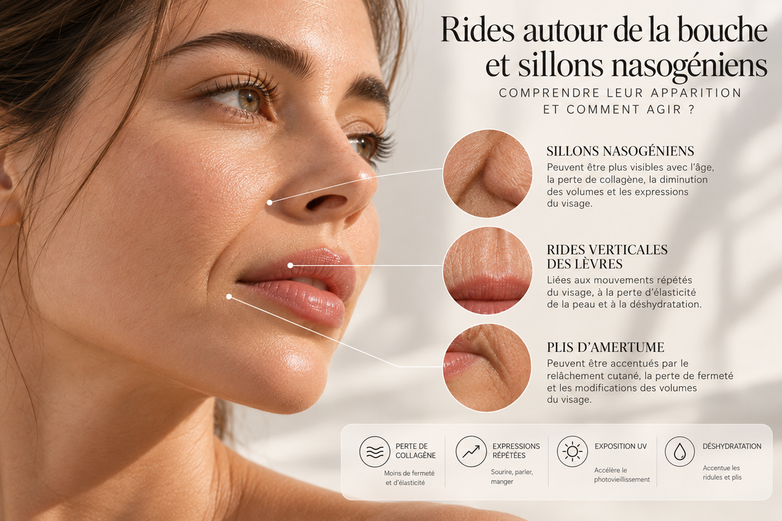 Rides autour de la bouche et sillons nasogéniens : pourquoi apparaissent-ils et comment réduire leur apparence ?