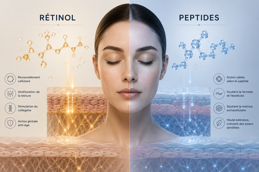 Peptides ou rétinol : quelles différences et lequel choisir contre les rides ?