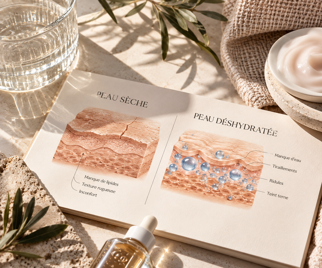 Peau déshydratée ou peau sèche : comment faire la différence et retrouver une peau souple et repulpée ?